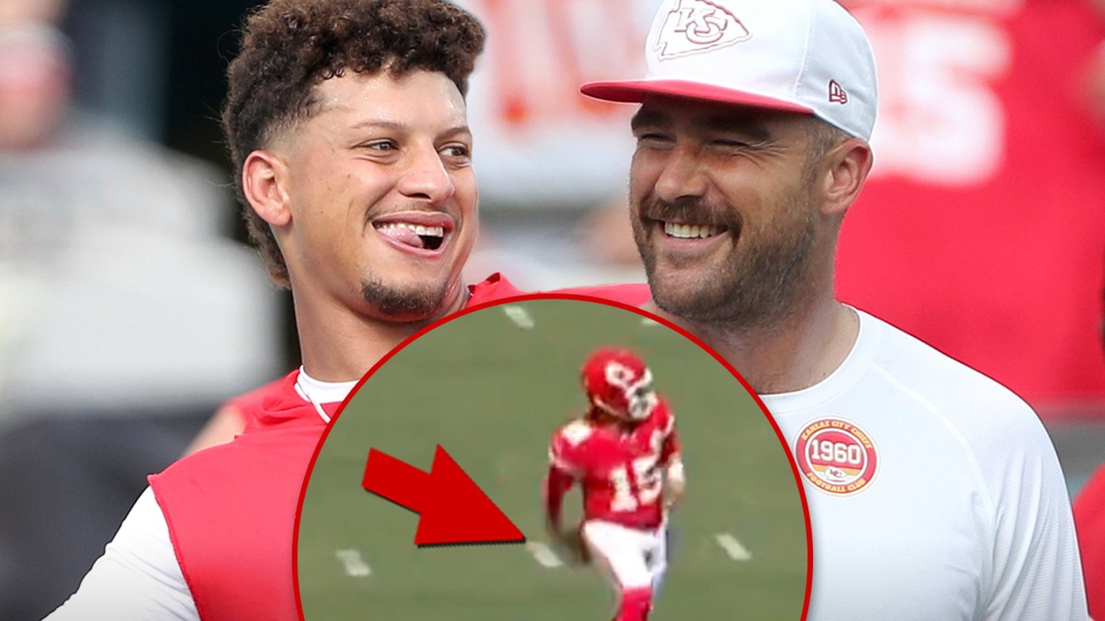 Travis Kelce Catches Wild, Behind the Back Pass From Patrick Mahomes