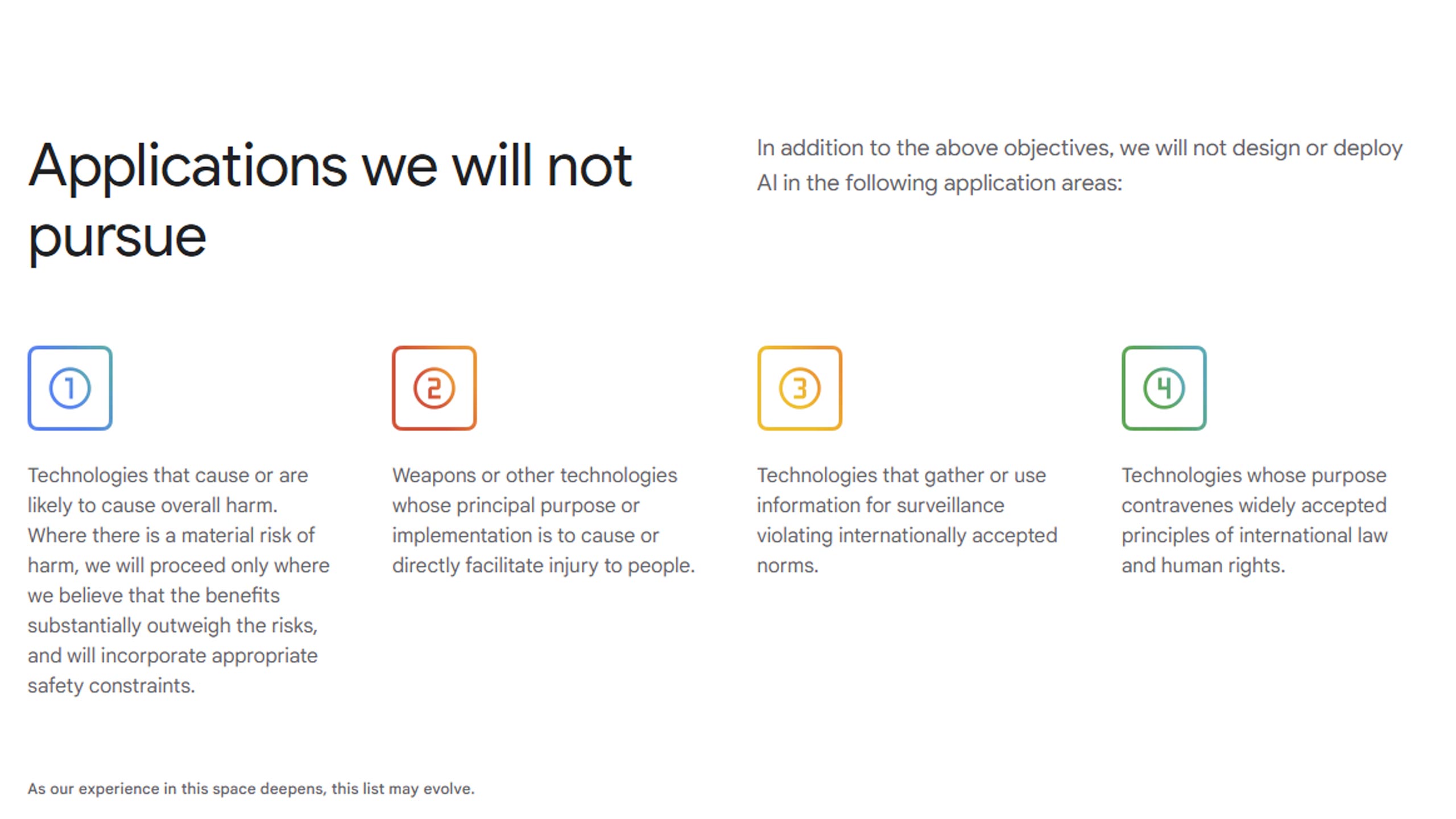 Google now thinks it's OK to use AI for weapons and surveillance